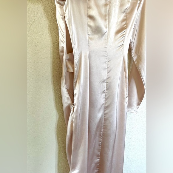 House of CB Korrin Satin Maxi Dress XS Pink - Picture 6 of 8